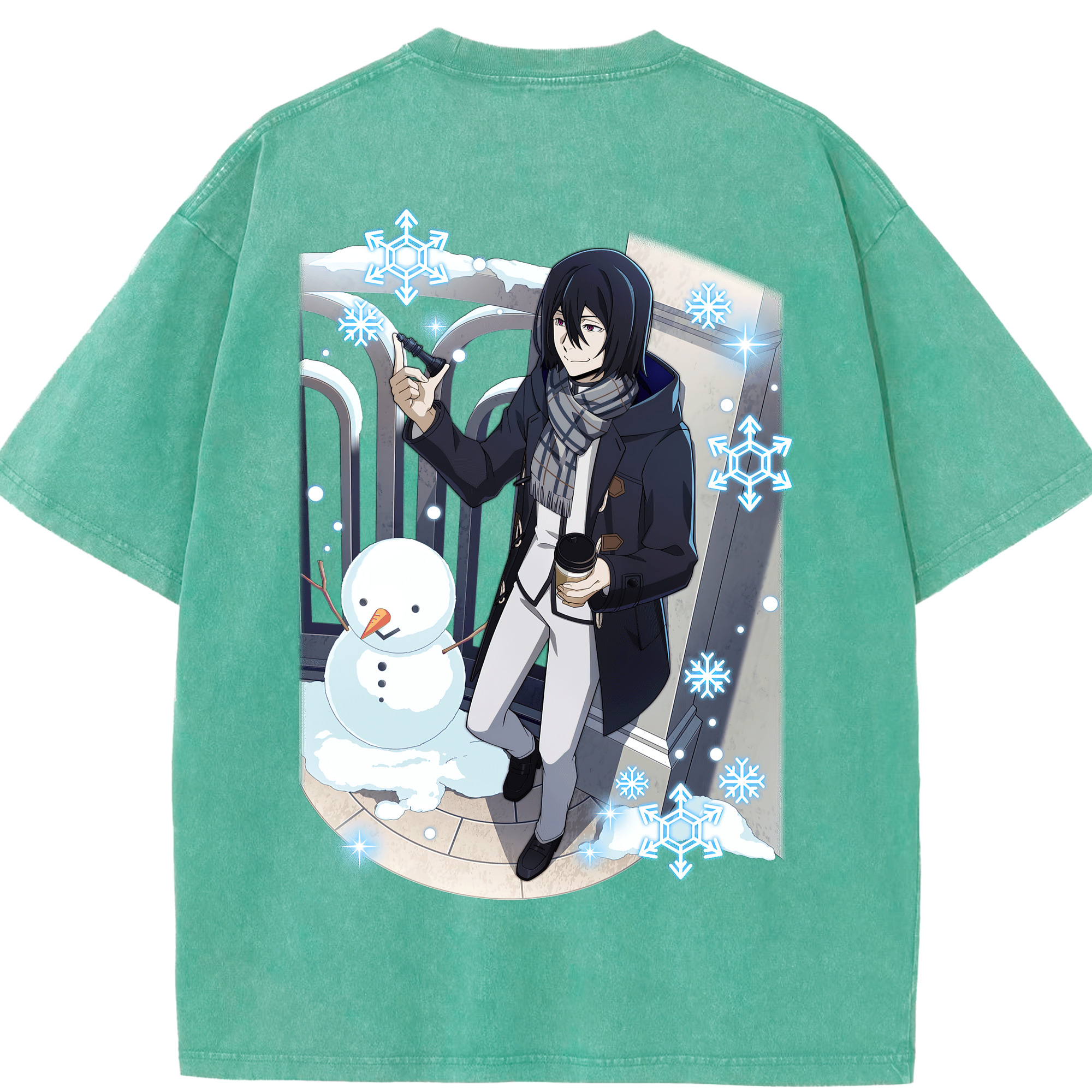 （画像用） 文豪ストレイドッグス Bungo Stray Dogs 綿100% ヴィンテージ風 半袖Tシャツ（背面プリント）